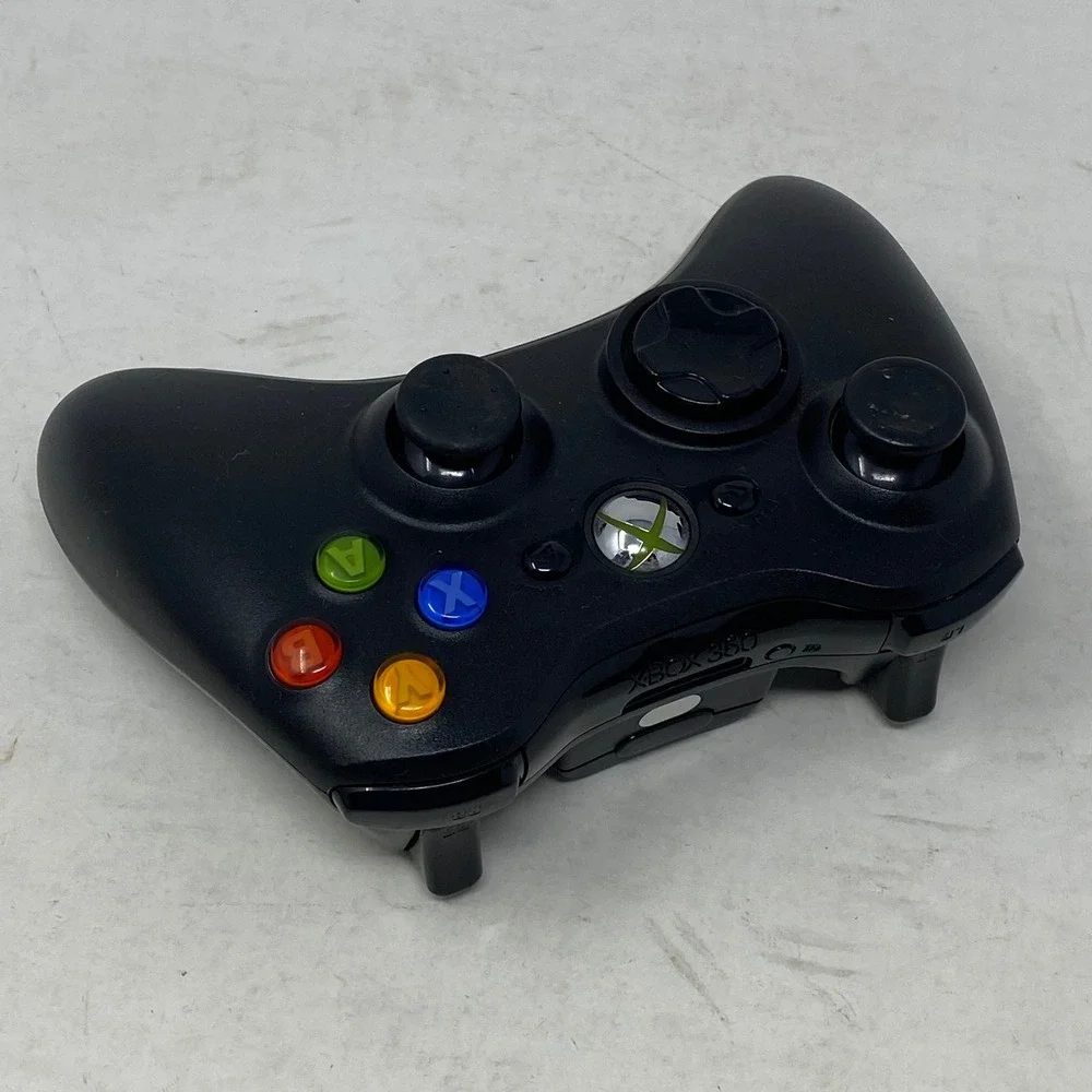 Microsoft Xbox 360‎ Wireless Controller Black Model 1403 OEM Gamepad Untested